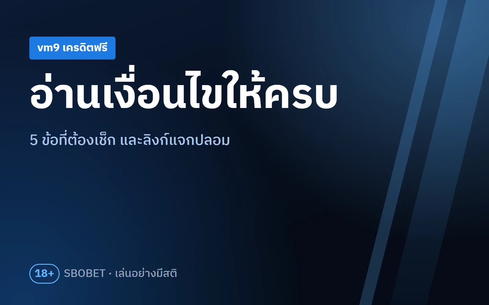 vm9 เครดิตฟรี คืออะไร 5 เงื่อนไขที่ต้องอ่าน และลิงก์แจกปลอมที่ต้องระวัง